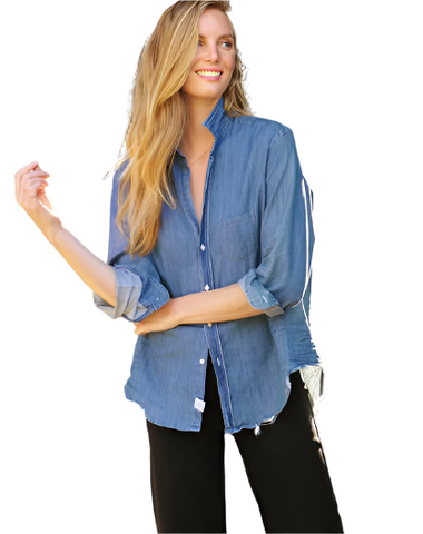 Eileen Vintage Stonewashed Indigo Shirt