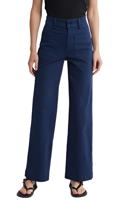 Sailor Wide Leg Twill Pant