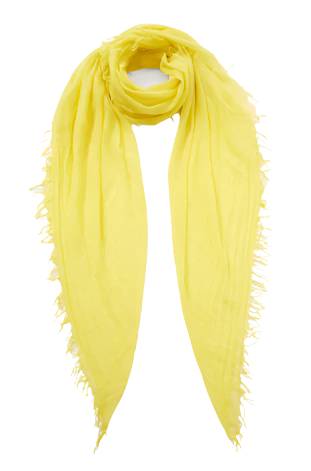 Cashmere and Silk Scarf - Lemon