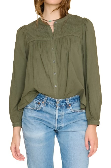 Xirena Trace Shirt in Ash Green