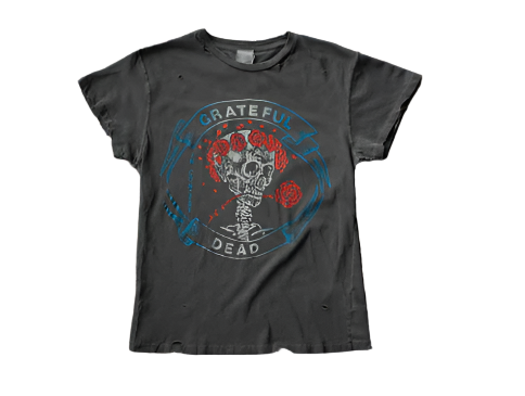 Grateful Dead Roses and Bones Destroyed Crew Tee