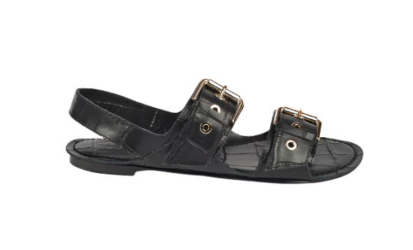 Double Buckle Croc Sandal