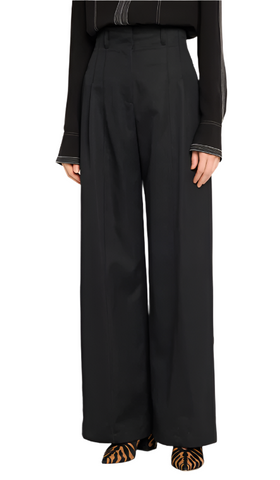 Delvine High Rise Pleated Wide Leg Pants